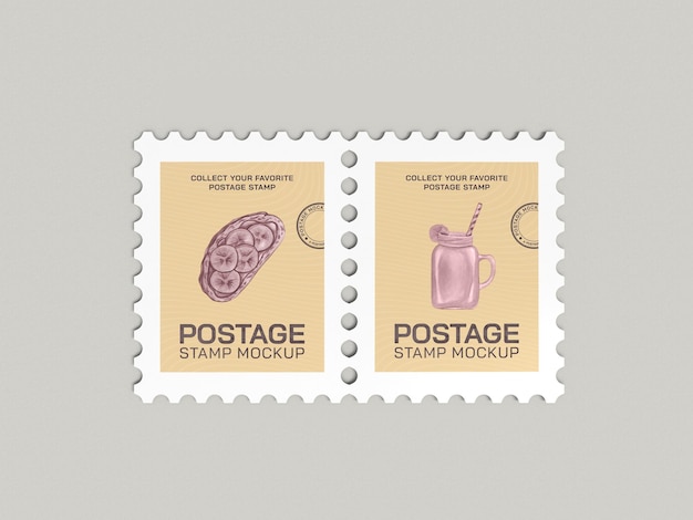 PSD postage stamp mockup