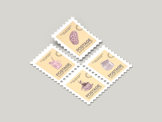 PSD postage stamp mockup