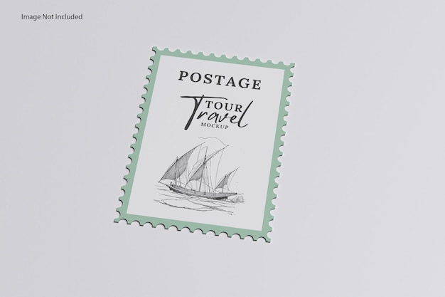 Postage stamp mockup