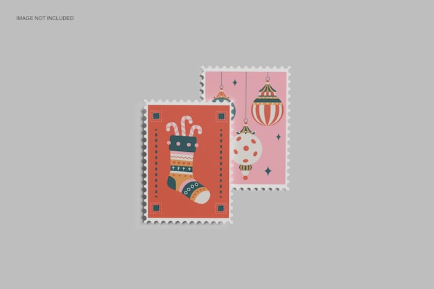 PSD postage stamp mockup