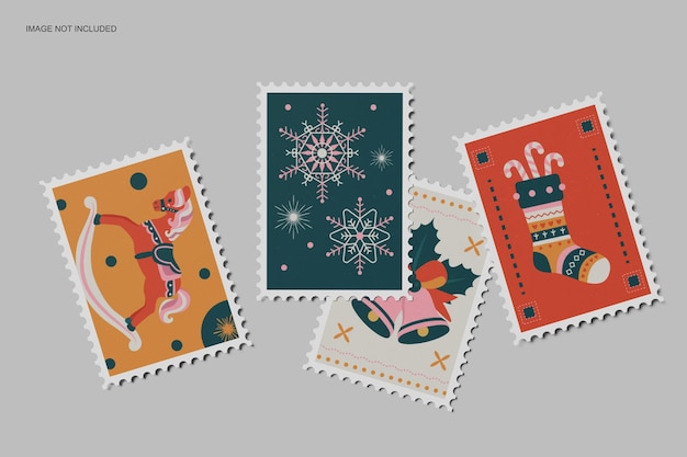 PSD postage stamp mockup