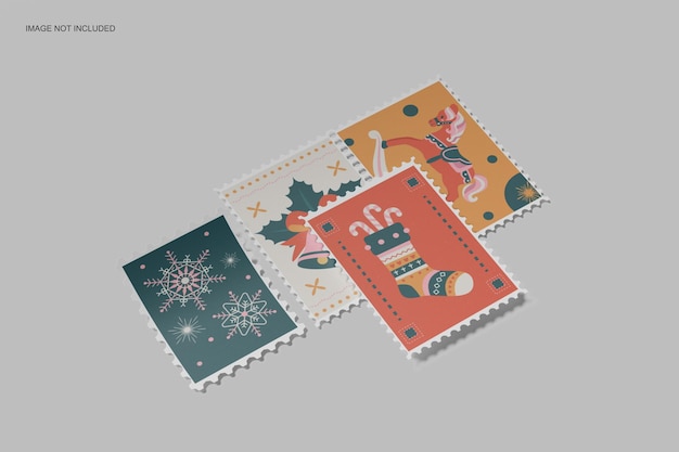 PSD postage stamp mockup