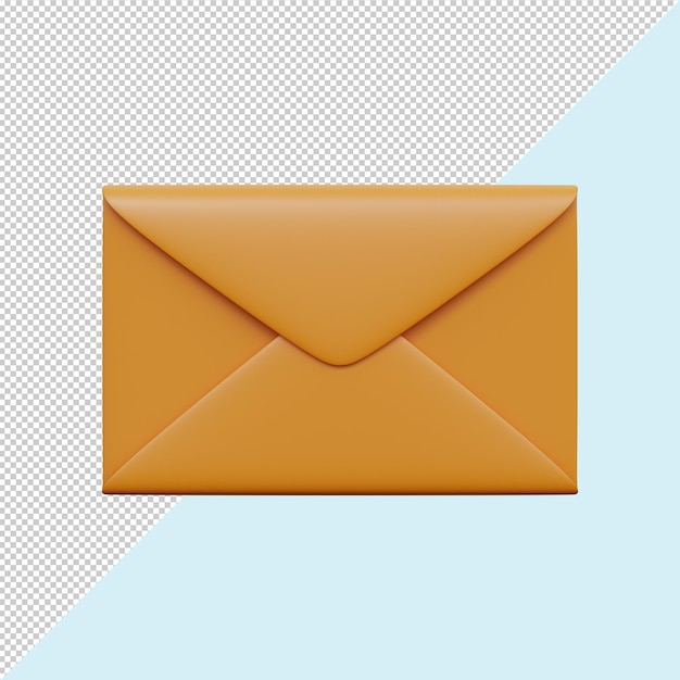 Postal envelope 3d render