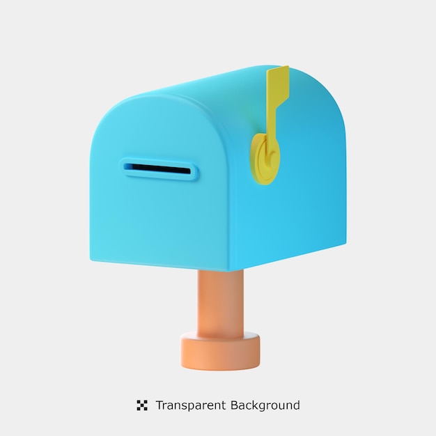 Postbus 3d pictogram illustratie