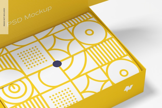 Postbus met inpakpapier mockup, close-up