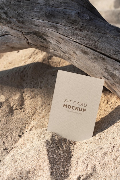 Mockup tropicale 5x7 da cartolina