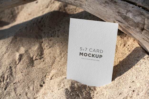 Mockup tropicale 5x7 da cartolina