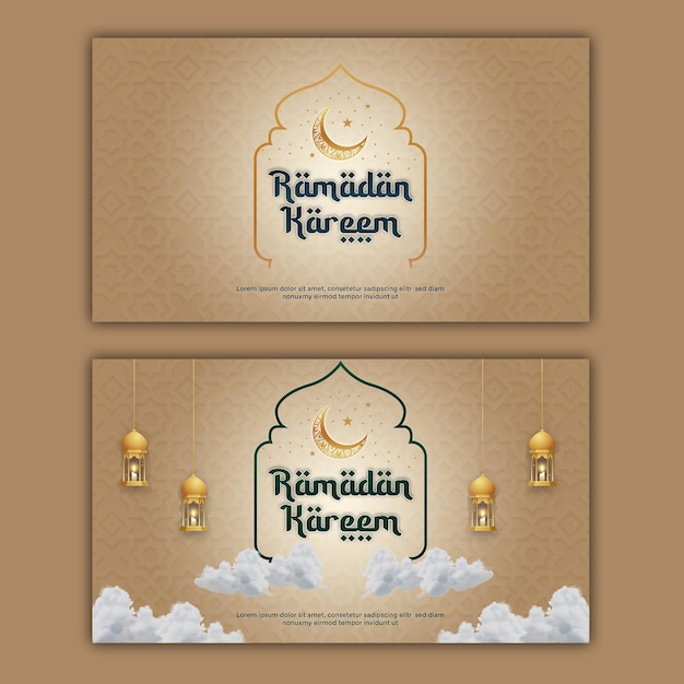 postcard design ramadan kareem modern simple ramadan banner design ramadan kareem set design gold 1