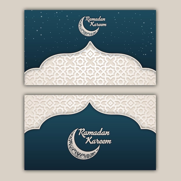 Cartolina design ramadan kareem moderno semplice ramadan banner design ramadan kareem set design post 2