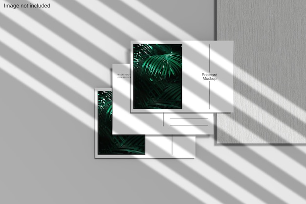 Postcard amp invitation card mockup template