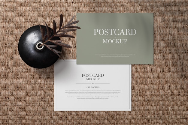 Mockup di cartolina o carta di invito