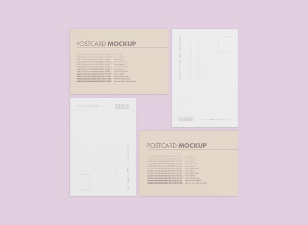 Mockup di cartolina