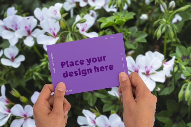 PSD postcard mockup