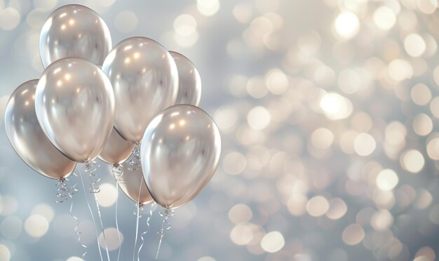 PSD postcard template background with balloons