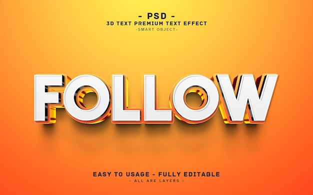 Postępuj zgodnie ze stylem Photoshop 3D Editable Text Effect