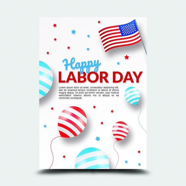 Poster 3rd sept international labor day usa