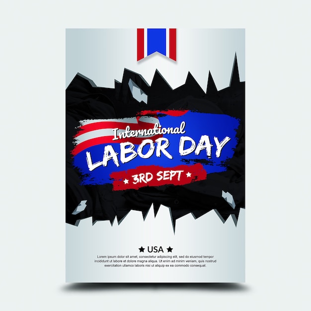 Poster 3rd sept international labor day usa