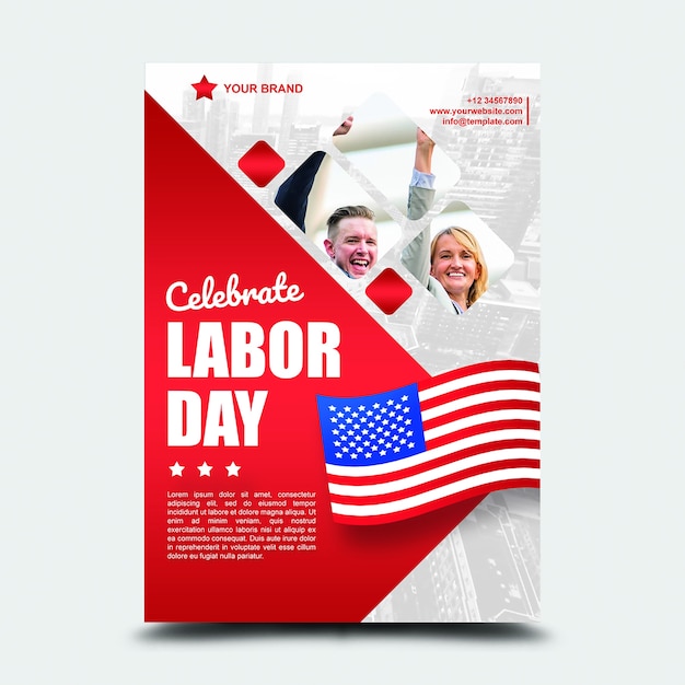 Poster 3rd sept international labor day usa