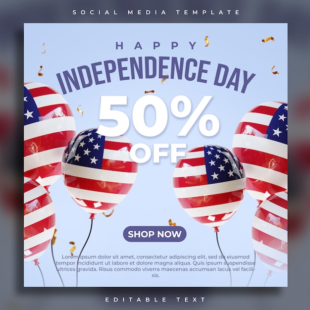 A poster for a 4th of july sale.