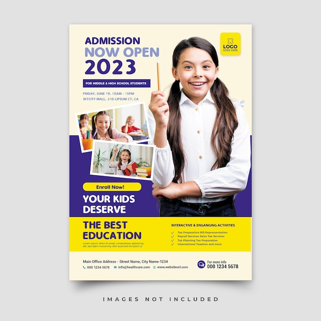 PSD a poster for admission now open 2023.