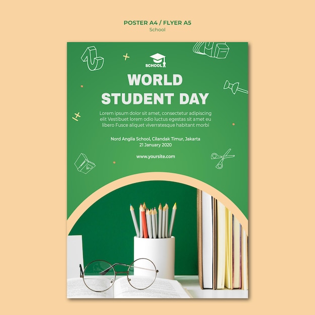 PSD poster back to school template