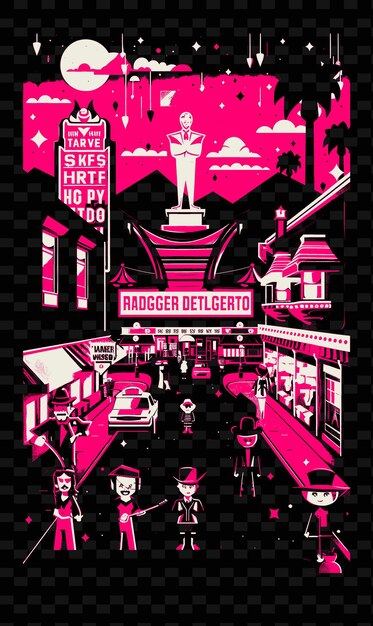 Poster for the badgers pack that is printed in pink and black