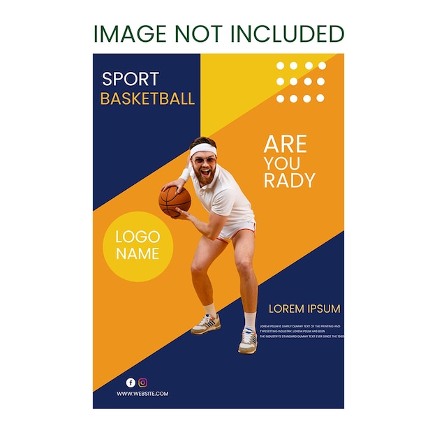 a poster for a basketball player with the words a man with a basketball on it