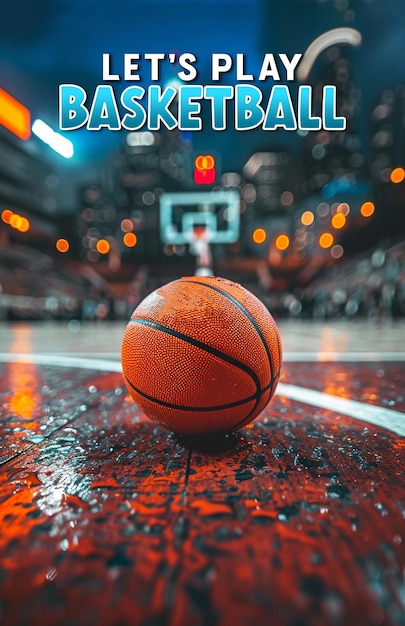 PSD a poster for basketball