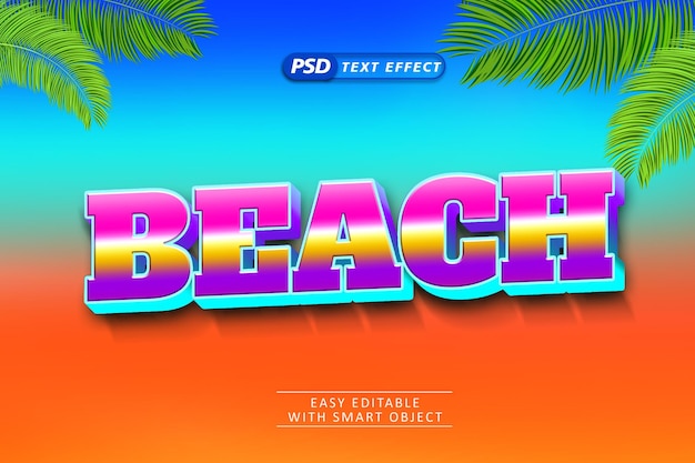 PSD a poster for beach with the words beach on it