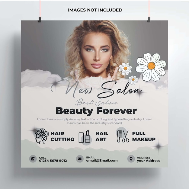 A poster for a beauty salon that is advertising a beauty forever.