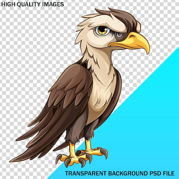 PSD a poster of a bird with a blue background that says high quality