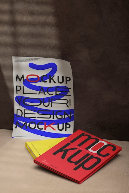Poster and book mockup