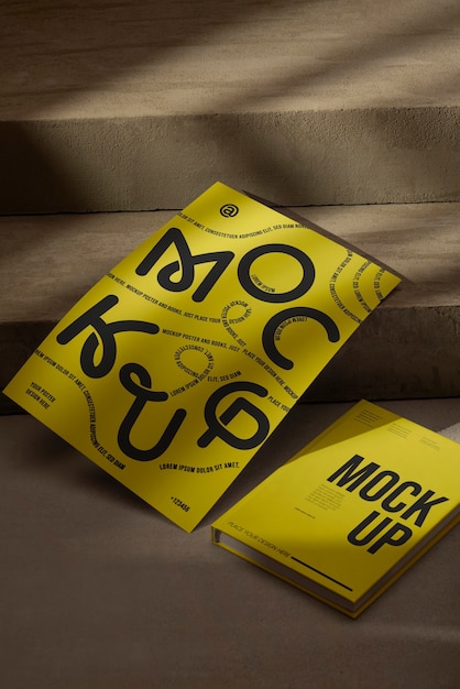 Poster and book mockup