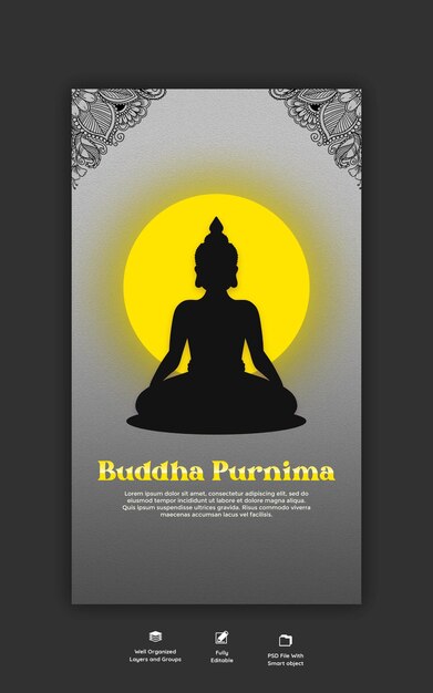 PSD un poster per buddha puri.