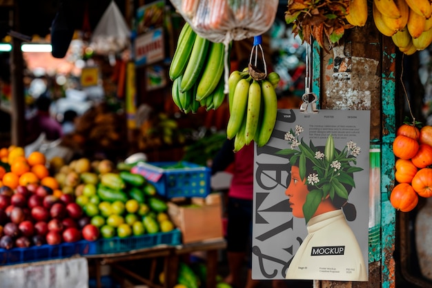 Poster buiten mockup