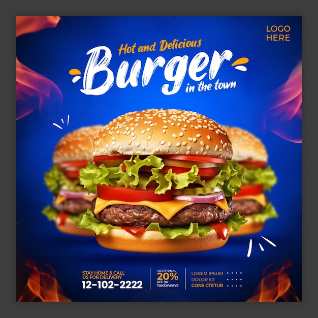 バーガーキングというハンバーガーのポスター。