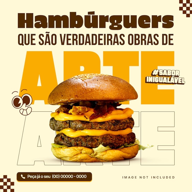 A poster for a burger called ham