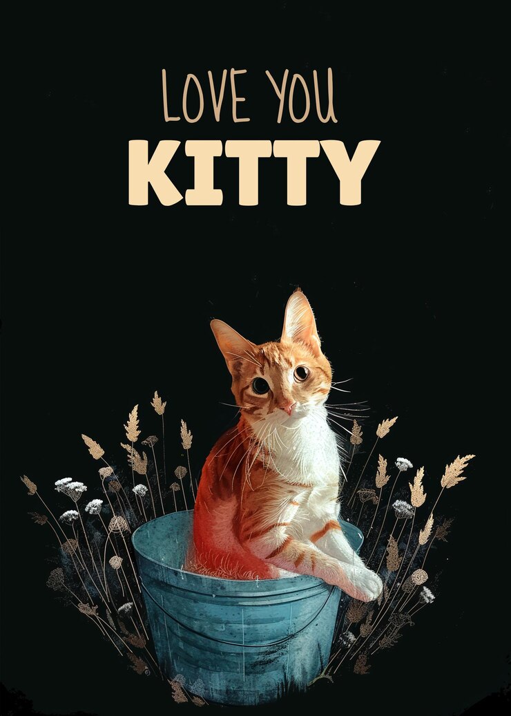 PSD a poster of cats for cats lovers