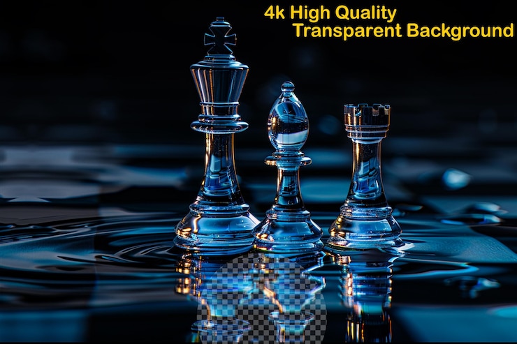 PSD a poster of chess pieces with the words high quality brand of premium quality