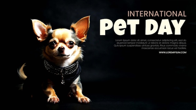 PSD poster chihuahua background balck