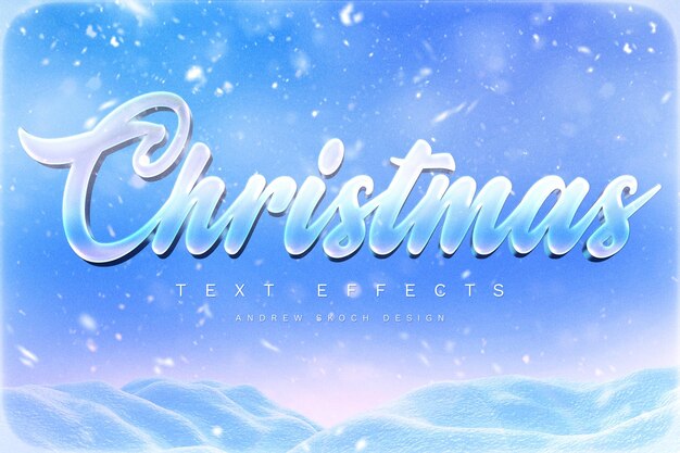 PSD a poster for christmas holidays with a blue background with snowflakes