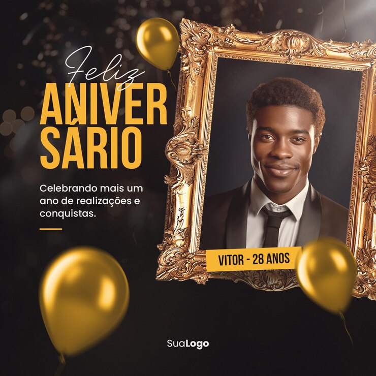 PSD poster comemorativo do aniversario de uma pessoa