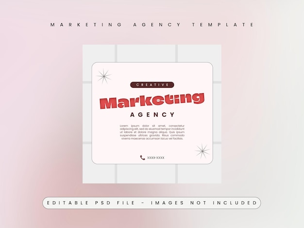 a poster for a company called marketing by the companys website