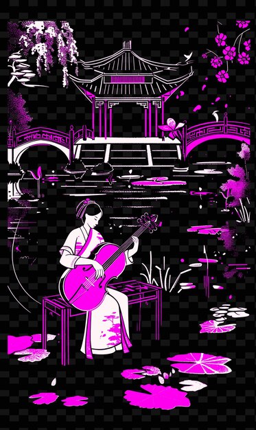 PSD a poster for a concert called a woman playing a guitar