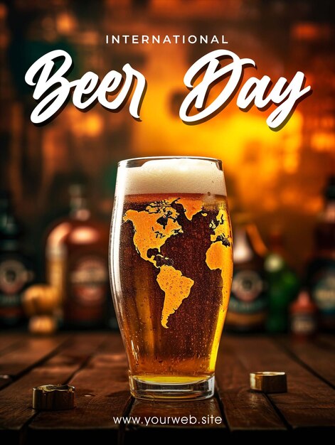 Poster congratulating international beer day