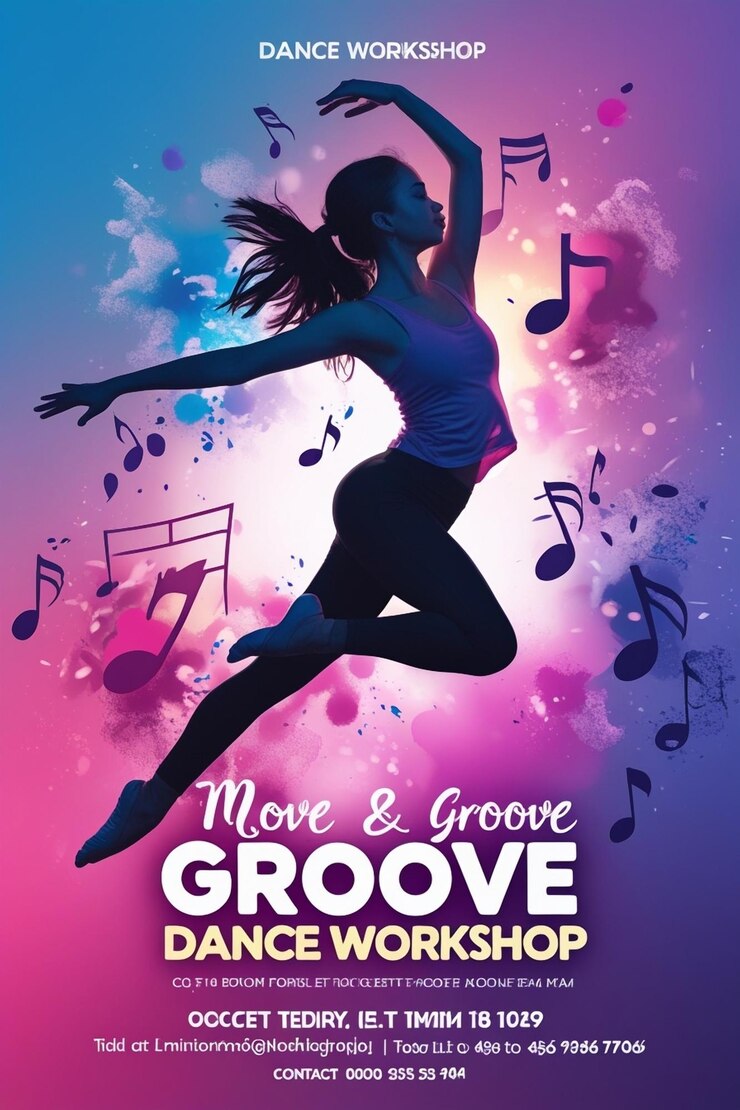 PSD a poster for a dance studio