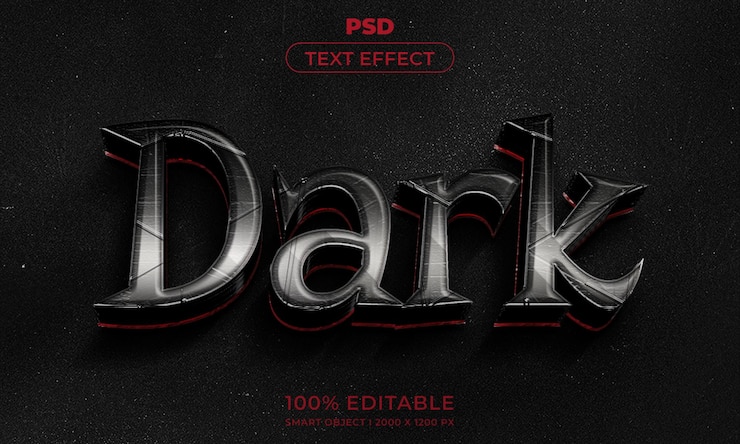 PSD a poster for dark text that says dark