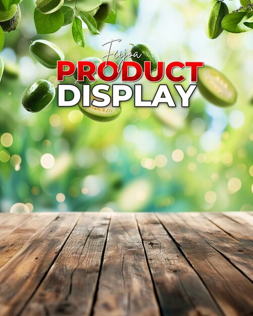 A poster design for product presentation with feijoa