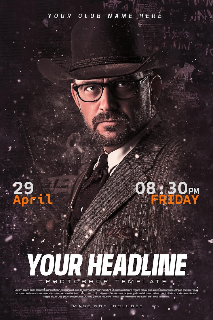 PSD poster design template