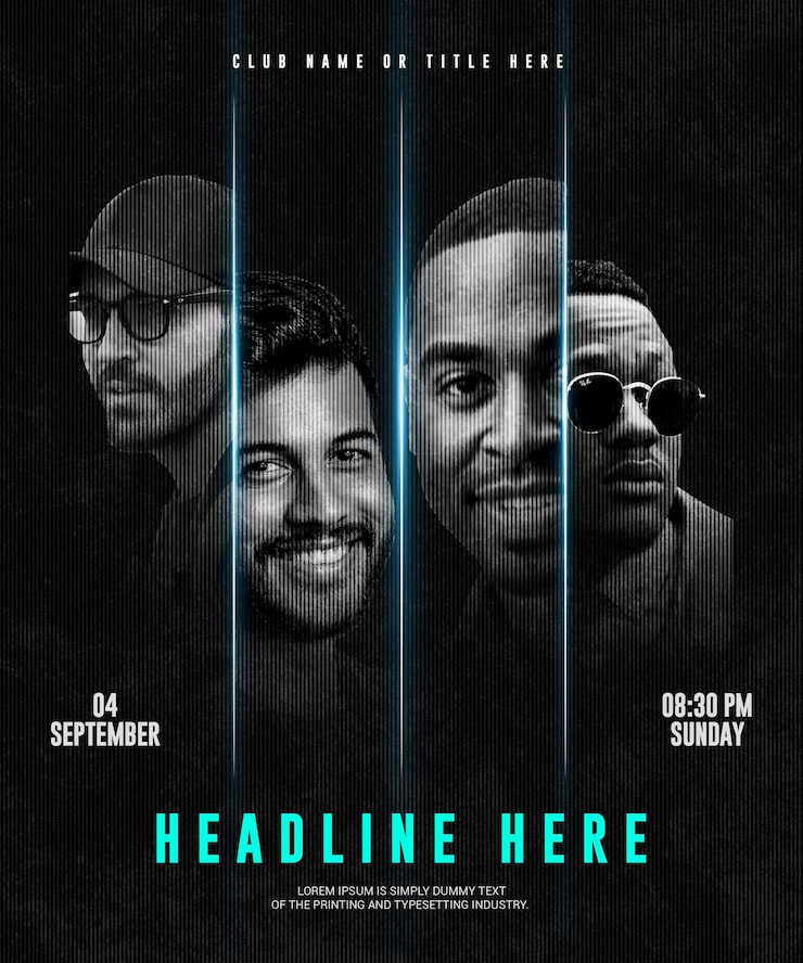 PSD poster design template